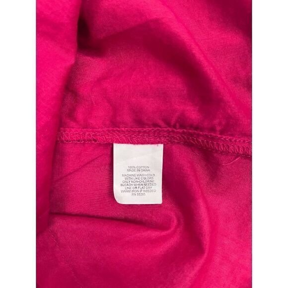 Express Design Studio Womens Long Sleeve Ruffled Dress Shirt Dark Pink Sz S 100% - Picture 7 of 9